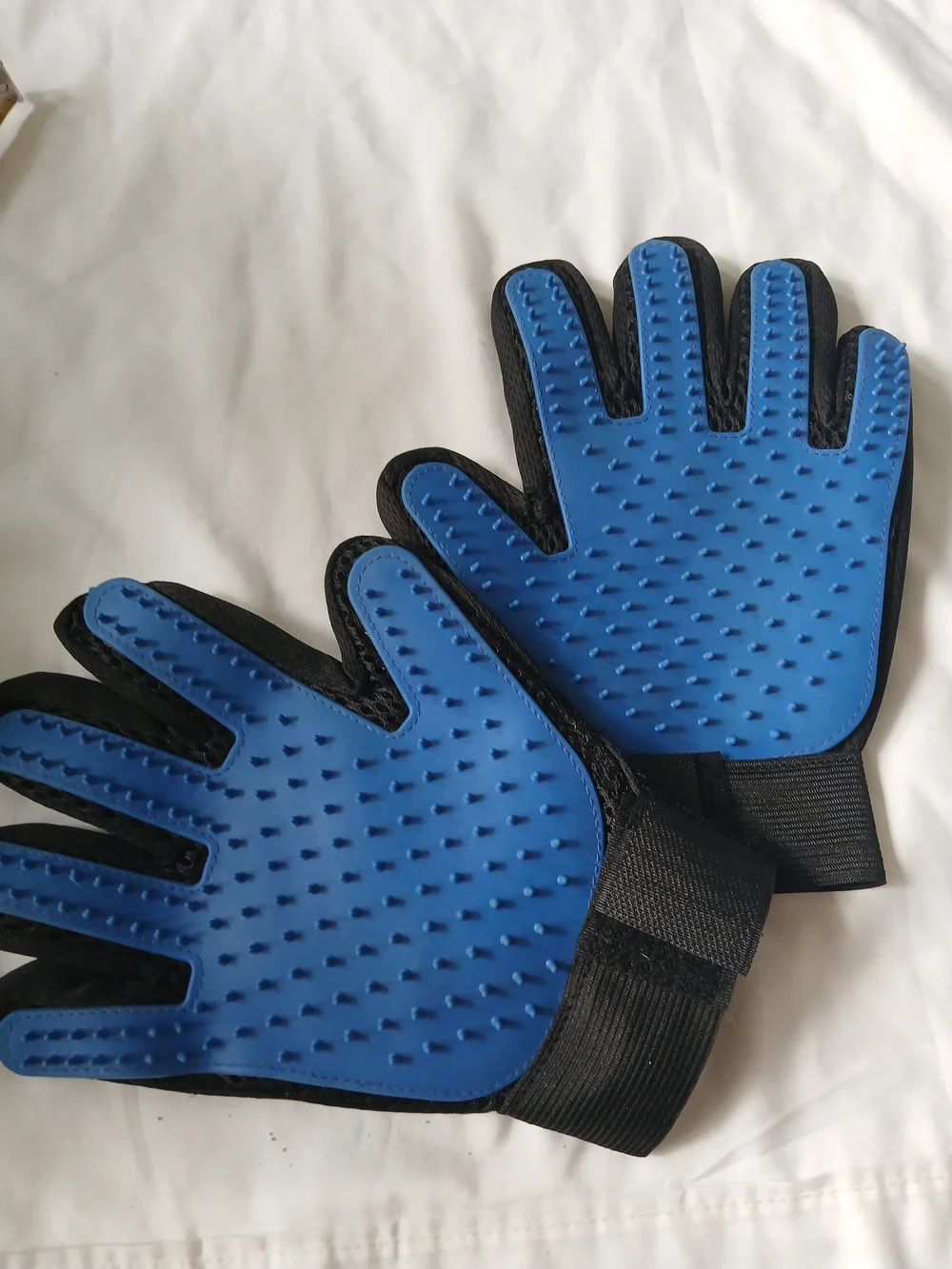 Blue Pet Grooming Gloves - Pair
